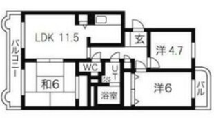 ベルヴェデーレⅡの物件間取画像